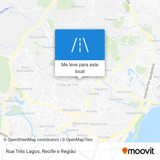 Rua Três Lagos mapa