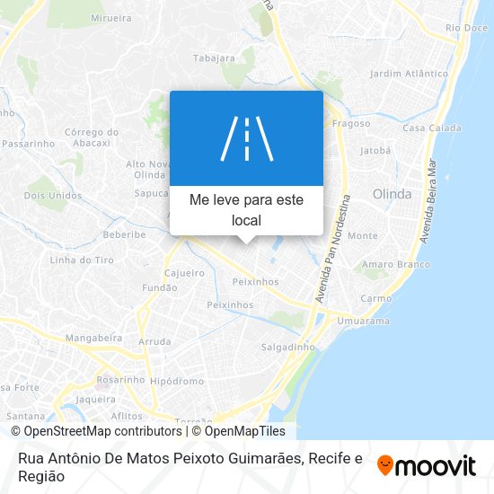 Rua Antônio De Matos Peixoto Guimarães mapa