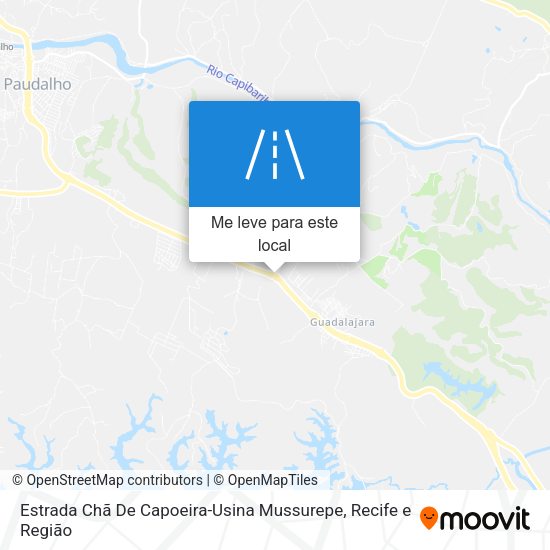 Estrada Chã De Capoeira-Usina Mussurepe mapa