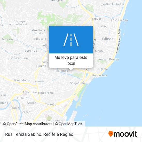 Rua Tereza Sabino mapa