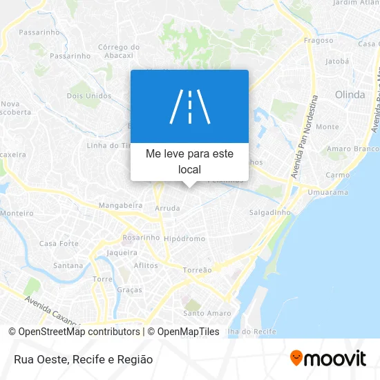 Rua Oeste mapa
