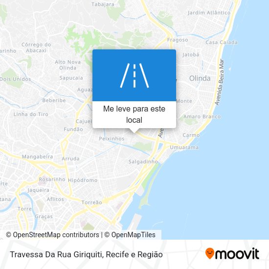 Travessa Da Rua Giriquiti mapa
