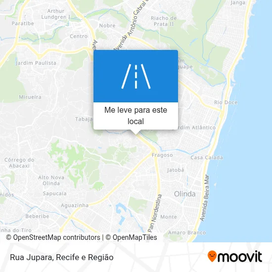 Rua Jupara mapa