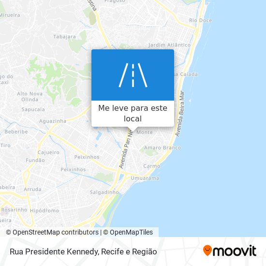 Rua Presidente Kennedy mapa