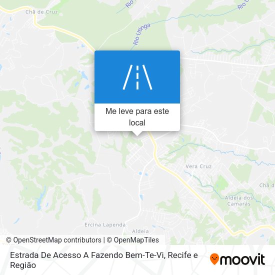 Estrada De Acesso A Fazendo Bem-Te-Vi mapa