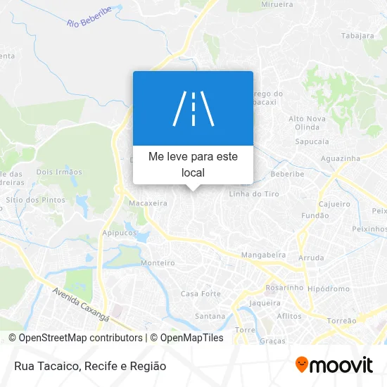 Rua Tacaico mapa