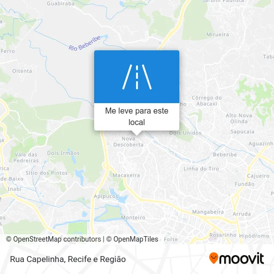 Rua Capelinha mapa