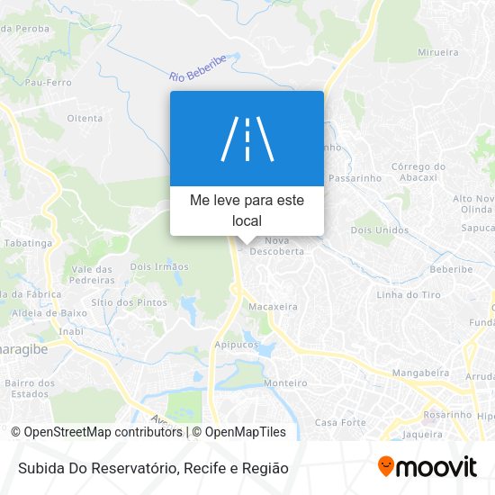 Subida Do Reservatório mapa