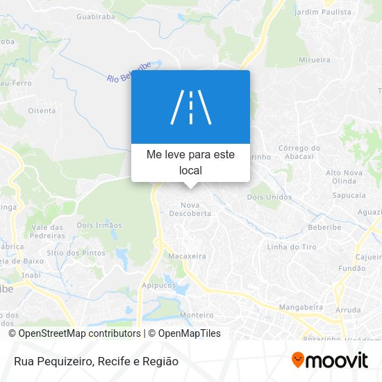 Rua Pequizeiro mapa