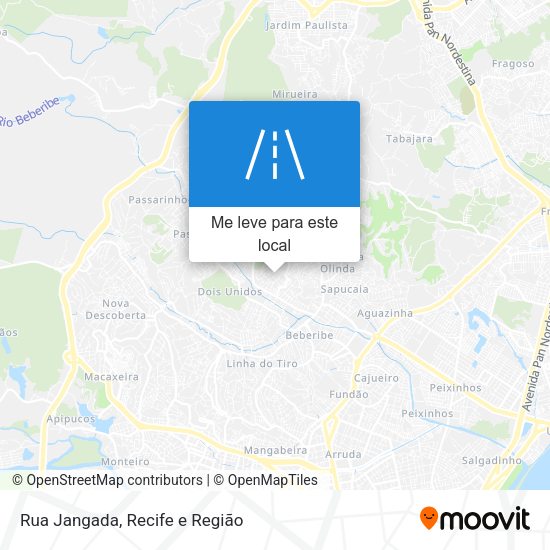 Rua Jangada mapa