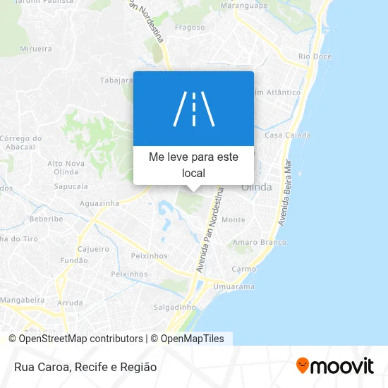 Rua Caroa mapa