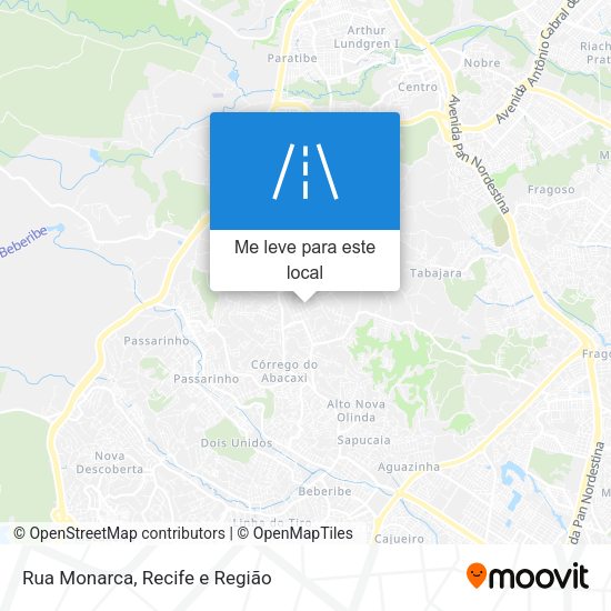 Rua Monarca mapa