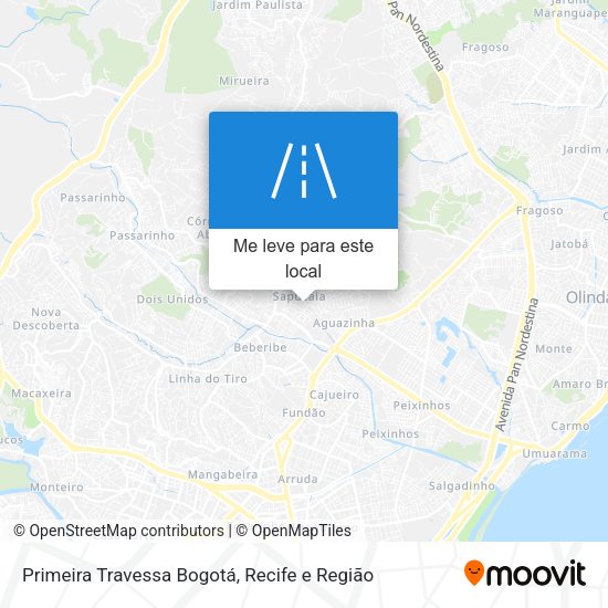 Primeira Travessa Bogotá mapa