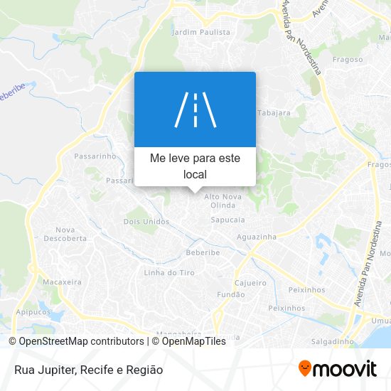 Rua Jupiter mapa