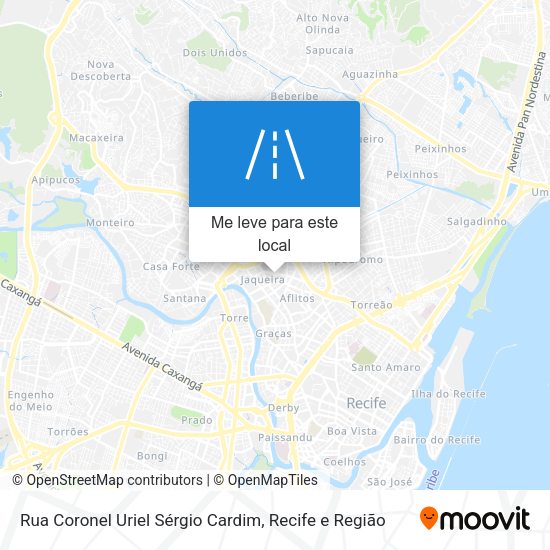 Rua Coronel Uriel Sérgio Cardim mapa