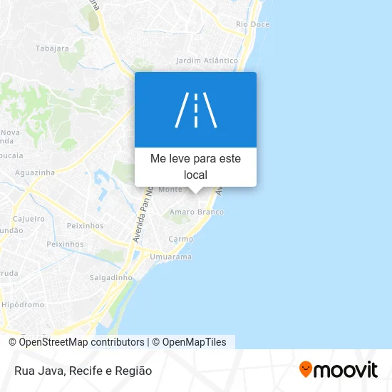 Rua Java mapa