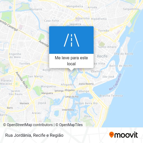 Rua Jordânia mapa