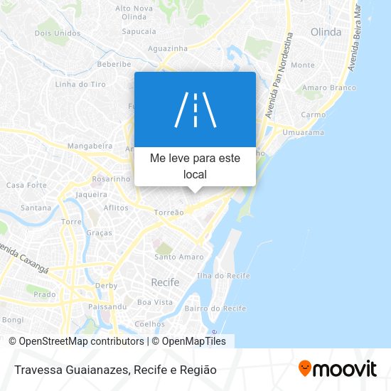 Travessa Guaianazes mapa