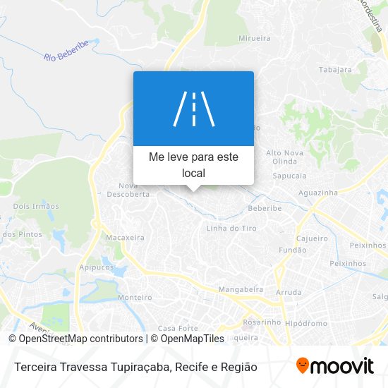 Terceira Travessa Tupiraçaba mapa