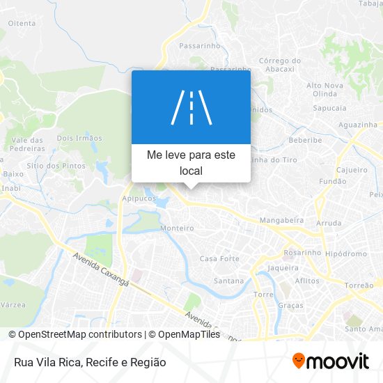 Rua Vila Rica mapa