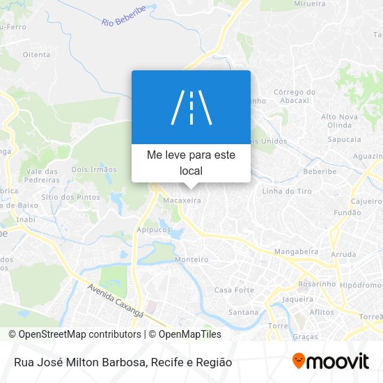 Rua José Milton Barbosa mapa