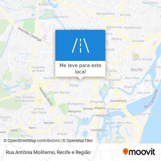 Rua Antônia Moliterno mapa