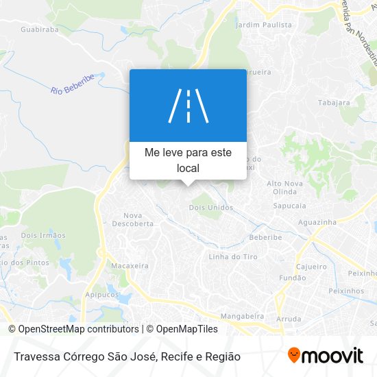 Travessa Córrego São José mapa