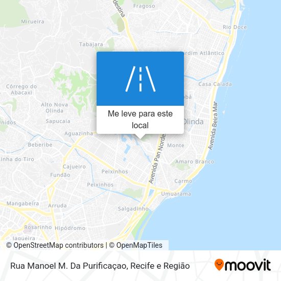 Rua Manoel M. Da Purificaçao mapa