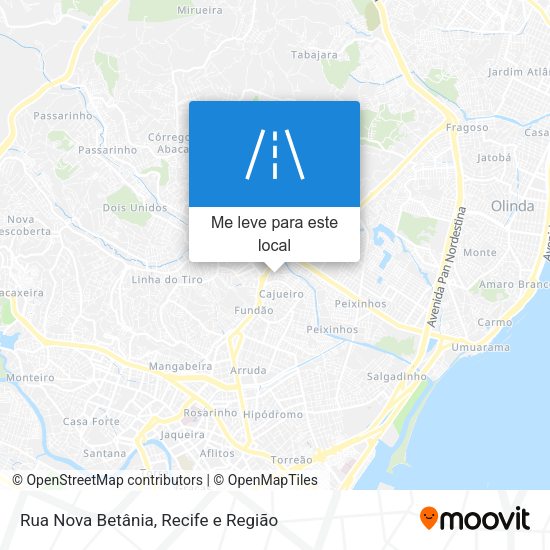 Rua Nova Betânia mapa