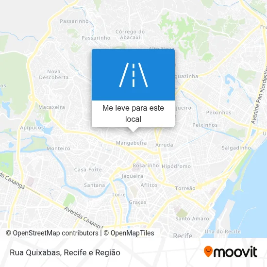 Rua Quixabas mapa