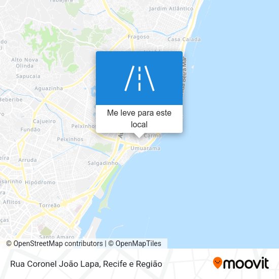 Rua Coronel João Lapa mapa