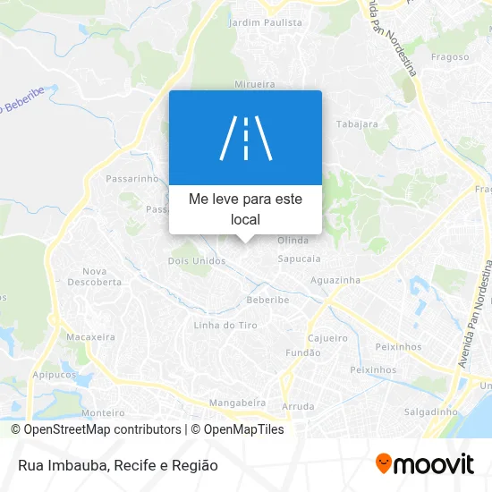 Rua Imbauba mapa