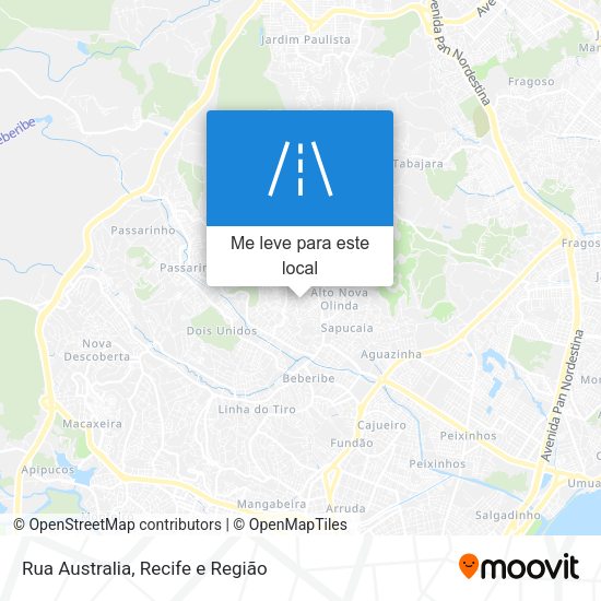 Rua Australia mapa