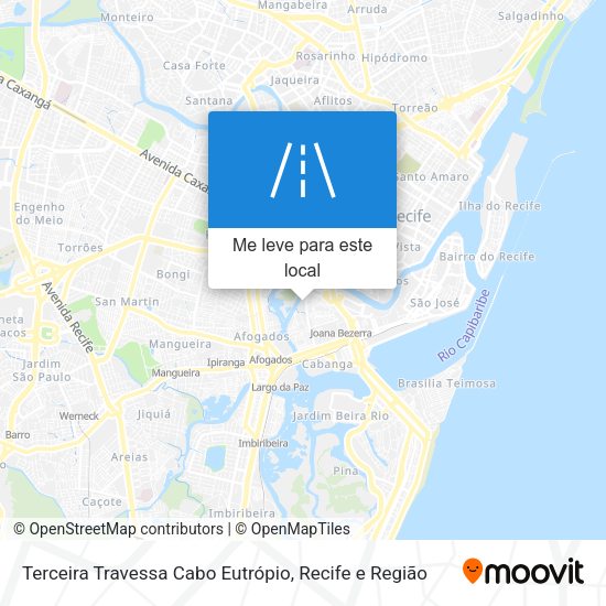 Terceira Travessa Cabo Eutrópio mapa