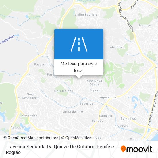 Travessa Segunda Da Quinze De Outubro mapa