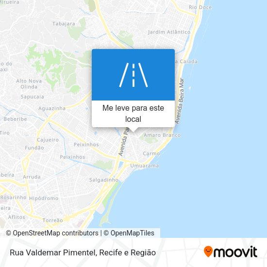 Rua Valdemar Pimentel mapa