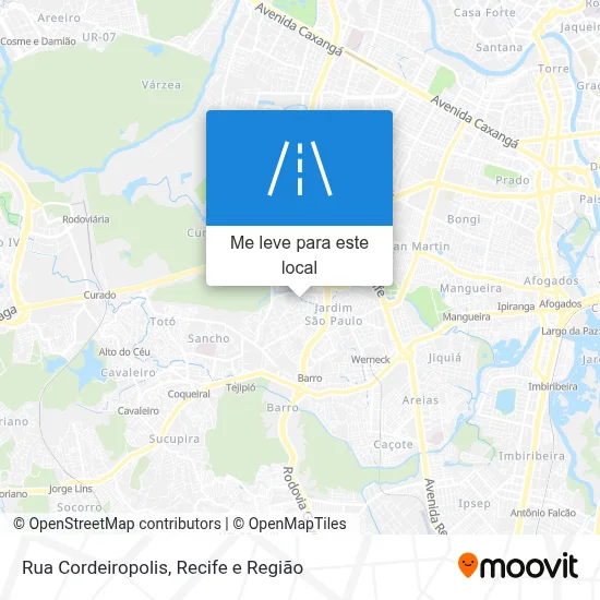 Rua Cordeiropolis mapa