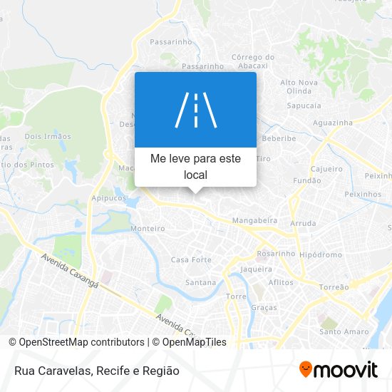 Rua Caravelas mapa