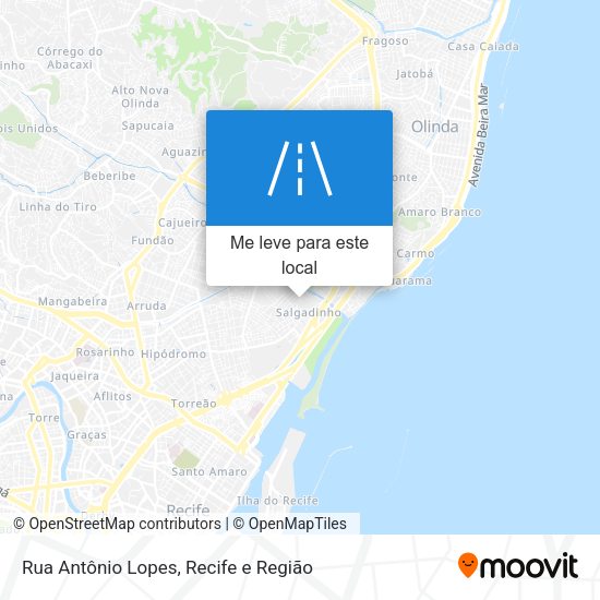 Rua Antônio Lopes mapa
