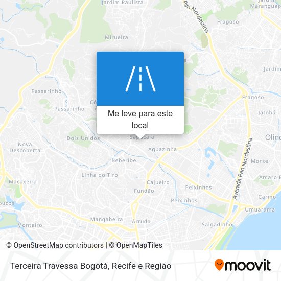 Terceira Travessa Bogotá mapa