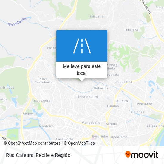 Rua Cafeara mapa