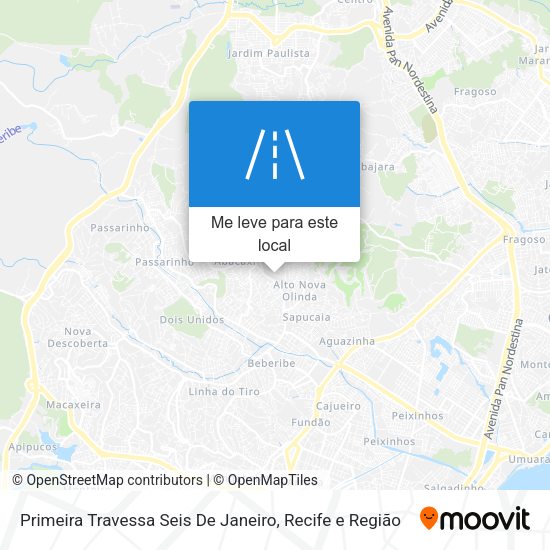 Primeira Travessa Seis De Janeiro mapa