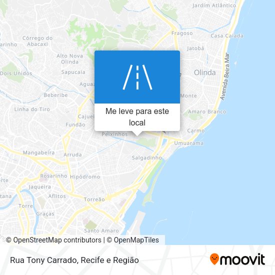 Rua Tony Carrado mapa