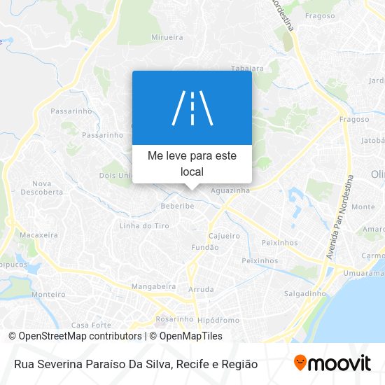 Rua Severina Paraíso Da Silva mapa