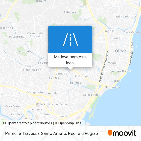 Primeira Travessa Santo Amaro mapa