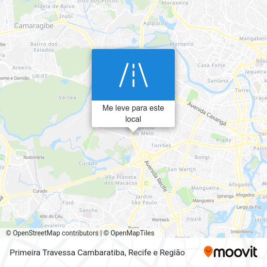 Primeira Travessa Cambaratiba mapa