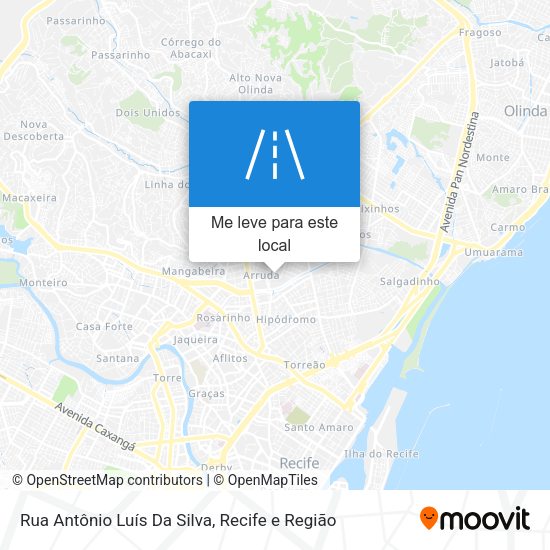 Rua Antônio Luís Da Silva mapa