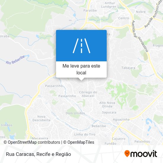 Rua Caracas mapa
