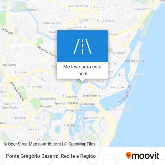 Ponte Gregório Bezerra mapa
