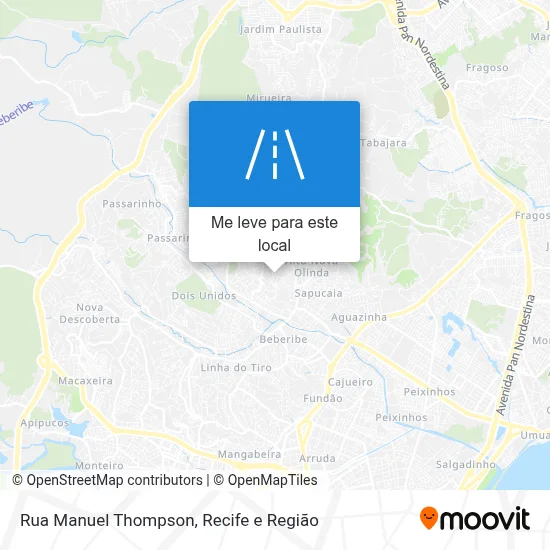 Rua Manuel Thompson mapa